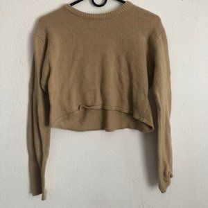 Brandy Melville Yellow Cropped Sweater